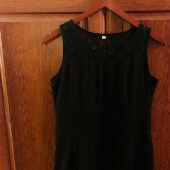 Unbranded | Little Black Dress Sleeveless with Lace Accents | Size L - Picture 2 of 12